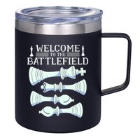 Cool Chess Welcome To The Battlefield 12oz Stainless Steel Coffee Mug