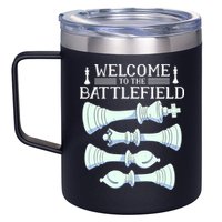 Cool Chess Welcome To The Battlefield 12oz Stainless Steel Coffee Mug