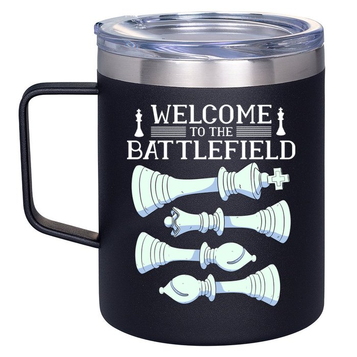 Cool Chess Welcome To The Battlefield 12oz Stainless Steel Coffee Mug