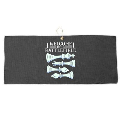 Cool Chess Welcome To The Battlefield Large Microfiber Waffle Golf Towel