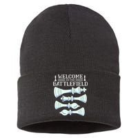 Cool Chess Welcome To The Battlefield Sustainable Knit Beanie