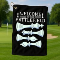 Cool Chess Welcome To The Battlefield Golf Towel