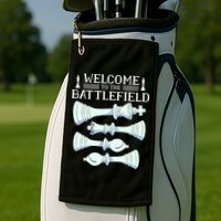 Cool Chess Welcome To The Battlefield Golf Towel