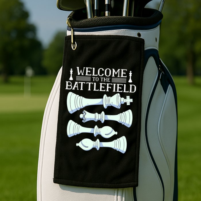 Cool Chess Welcome To The Battlefield Golf Towel