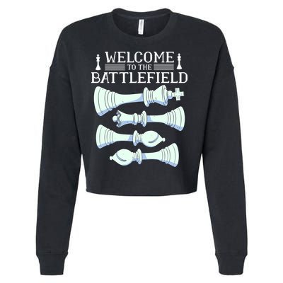 Cool Chess Welcome To The Battlefield Cropped Pullover Crew
