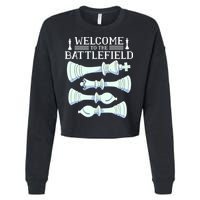 Cool Chess Welcome To The Battlefield Cropped Pullover Crew