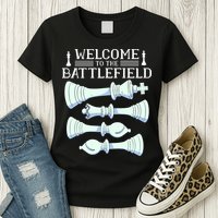 Cool Chess Welcome To The Battlefield Womens T-Shirt