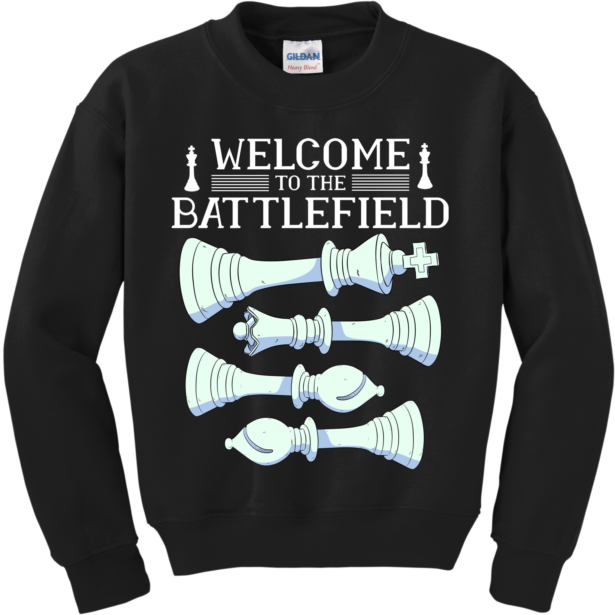 Cool Chess Welcome To The Battlefield Kids Sweatshirt