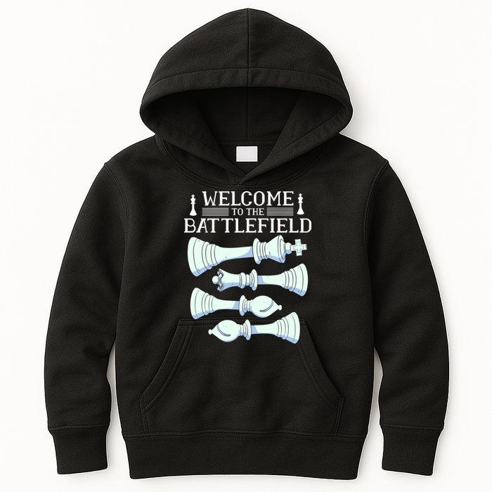 Cool Chess Welcome To The Battlefield Kids Hoodie
