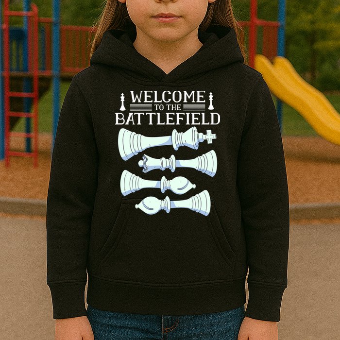 Cool Chess Welcome To The Battlefield Kids Hoodie