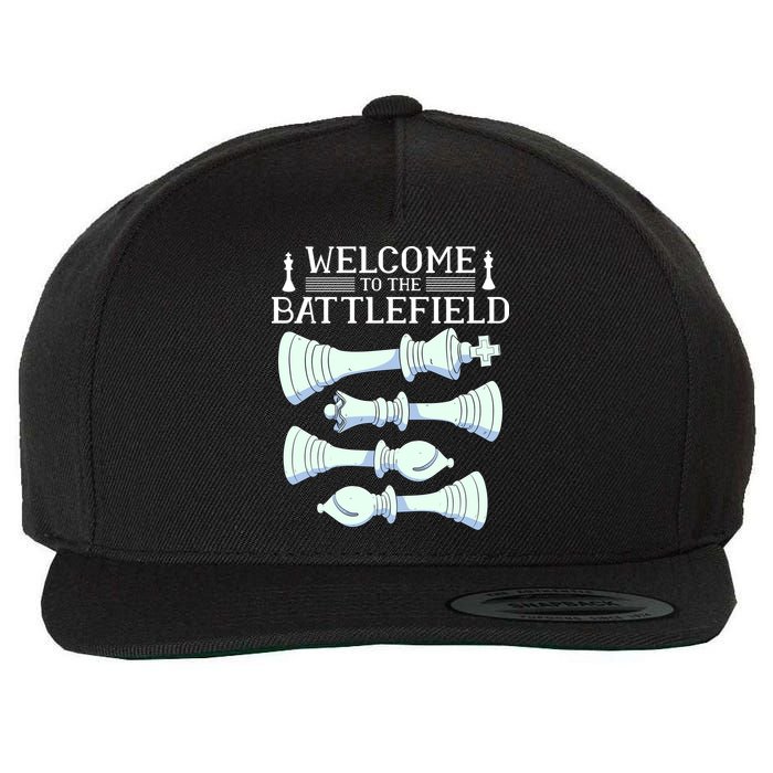 Cool Chess Welcome To The Battlefield Wool Snapback Cap
