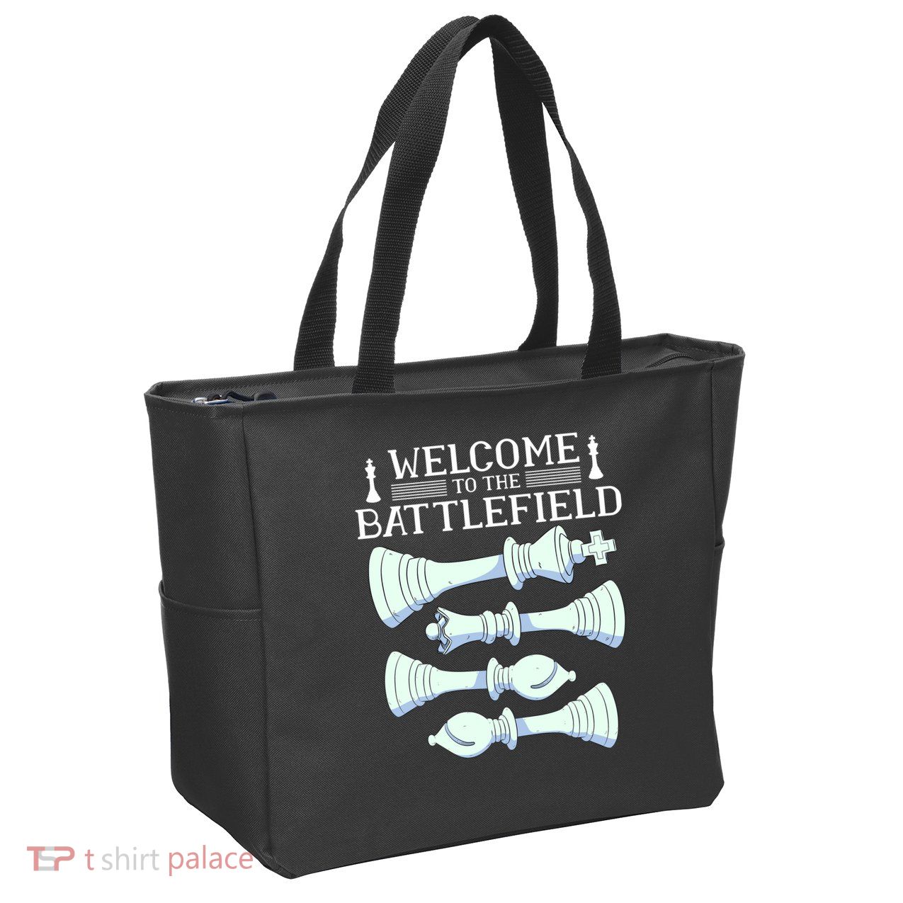 Cool Chess Welcome To The Battlefield Zip Tote Bag