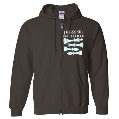 Cool Chess Welcome To The Battlefield Full Zip Hoodie