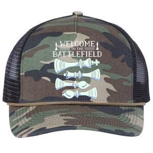 Cool Chess Welcome To The Battlefield Retro Rope Trucker Hat Cap