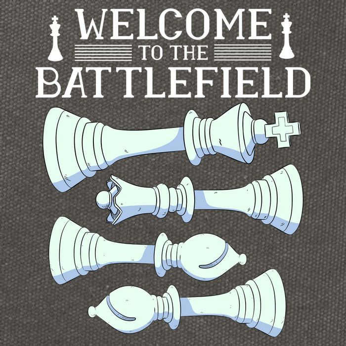 Cool Chess Welcome To The Battlefield Cotton Canvas Backpack