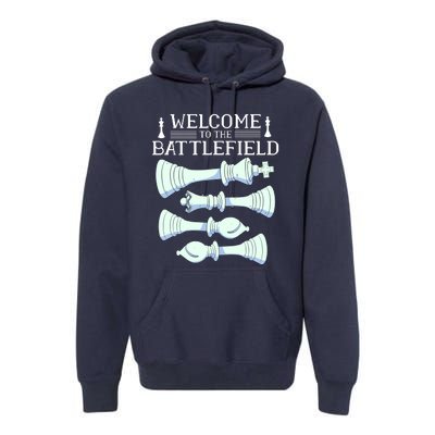 Cool Chess Welcome To The Battlefield Premium Hoodie