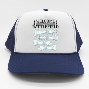 Cool Chess Welcome To The Battlefield Trucker Hat