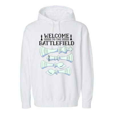 Cool Chess Welcome To The Battlefield Garment-Dyed Fleece Hoodie