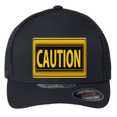 Caution Caution Warning Watch Out Proceed With Care Flexfit Unipanel Trucker Cap