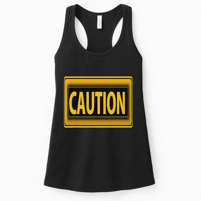 Caution Caution Warning Watch Out Proceed With Care Womens Tank Top