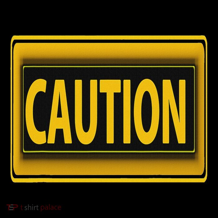 Caution Caution Warning Watch Out Proceed With Care Pom Pom 12in Knit Beanie