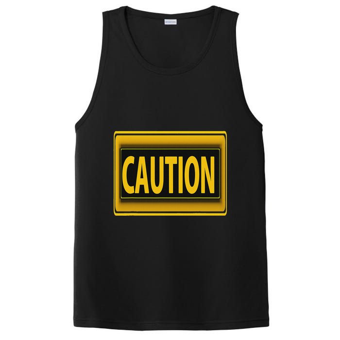 Caution Caution Warning Watch Out Proceed With Care PosiCharge Competitor Tank