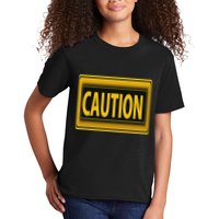 Caution Caution Warning Watch Out Proceed With Care Kids T-Shirt
