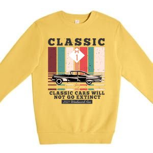 Classic Cars Will Not Go Extinct 2021 Woodward Ave M1 Premium Crewneck Sweatshirt