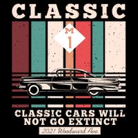 Classic Cars Will Not Go Extinct 2021 Woodward Ave M1 Drawstring Bag