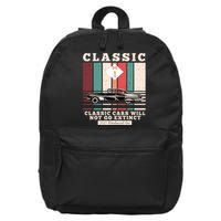 Classic Cars Will Not Go Extinct 2021 Woodward Ave M1 16 in Basic Backpack