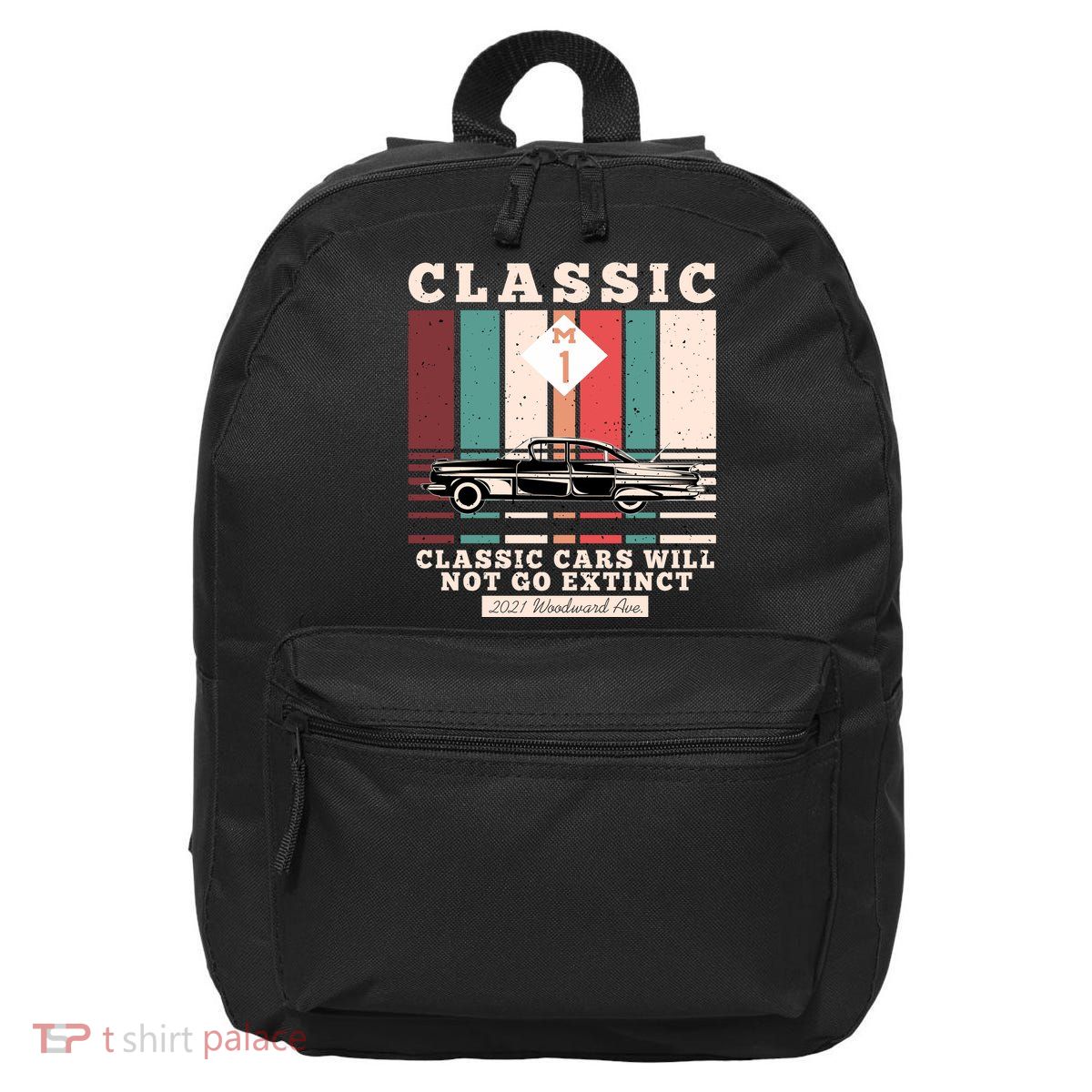 Classic Cars Will Not Go Extinct 2021 Woodward Ave M1 16 in Basic Backpack