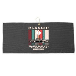 Classic Cars Will Not Go Extinct 2021 Woodward Ave M1 Large Microfiber Waffle Golf Towel