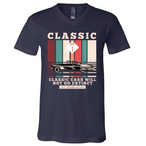 Classic Cars Will Not Go Extinct 2021 Woodward Ave M1 V-Neck T-Shirt