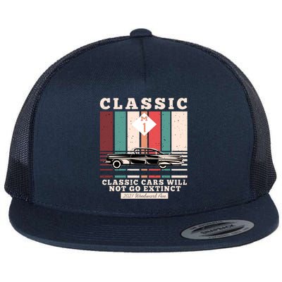 Classic Cars Will Not Go Extinct 2021 Woodward Ave M1 Flat Bill Trucker Hat