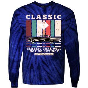 Classic Cars Will Not Go Extinct 2021 Woodward Ave M1 Tie-Dye Long Sleeve Shirt