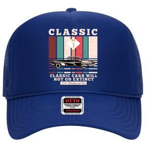 Classic Cars Will Not Go Extinct 2021 Woodward Ave M1 High Crown Mesh Back Trucker Hat