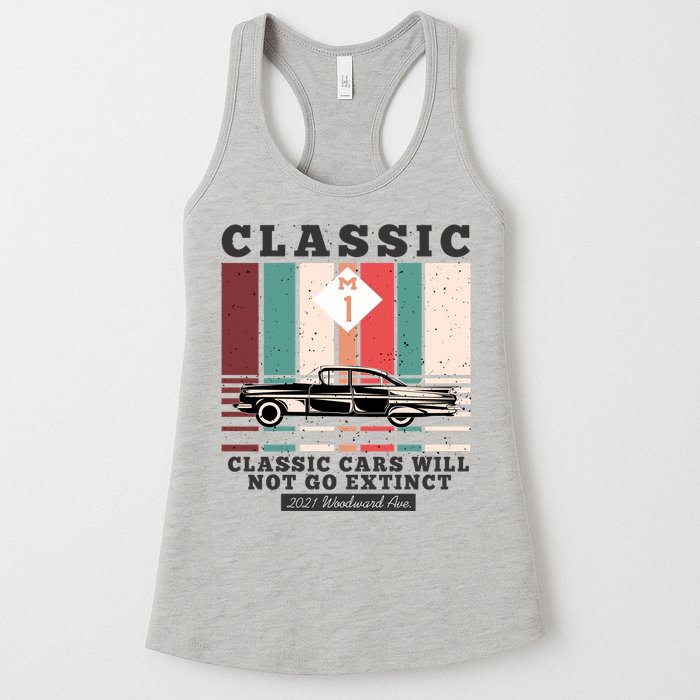 Classic Cars Will Not Go Extinct 2021 Woodward Ave M1 Womens Tank Top