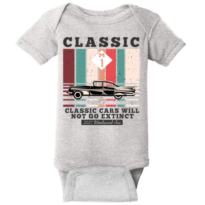 Classic Cars Will Not Go Extinct 2021 Woodward Ave M1 Baby Bodysuit