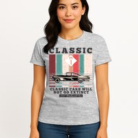 Classic Cars Will Not Go Extinct 2021 Woodward Ave M1 Womens T-Shirt