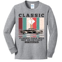 Classic Cars Will Not Go Extinct 2021 Woodward Ave M1 Kids Long Sleeve Shirt