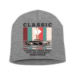 Classic Cars Will Not Go Extinct 2021 Woodward Ave M1 Short Acrylic Beanie