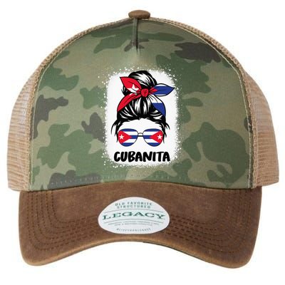 Cubanita Cuba Women Hispanic Heritage Cuban Flag Legacy Tie Dye Trucker Hat