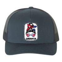 Cubanita Cuba Women Hispanic Heritage Cuban Flag Yupoong Adult 5-Panel Trucker Hat