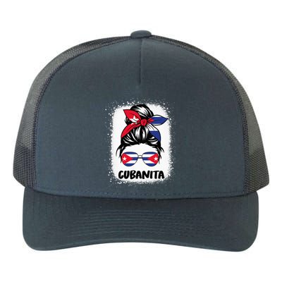 Cubanita Cuba Women Hispanic Heritage Cuban Flag Yupoong Adult 5-Panel Trucker Hat