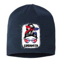 Cubanita Cuba Women Hispanic Heritage Cuban Flag Sustainable Beanie