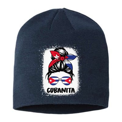 Cubanita Cuba Women Hispanic Heritage Cuban Flag Sustainable Beanie