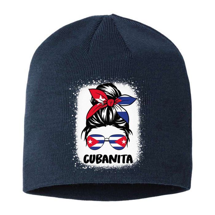 Cubanita Cuba Women Hispanic Heritage Cuban Flag Sustainable Beanie