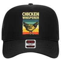 Cute Chicken Whisperer For Wo Chicken Farmer Lover High Crown Mesh Back Trucker Hat