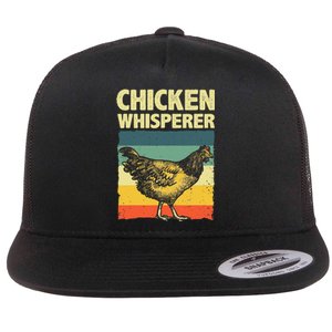 Cute Chicken Whisperer For Wo Chicken Farmer Lover Flat Bill Trucker Hat