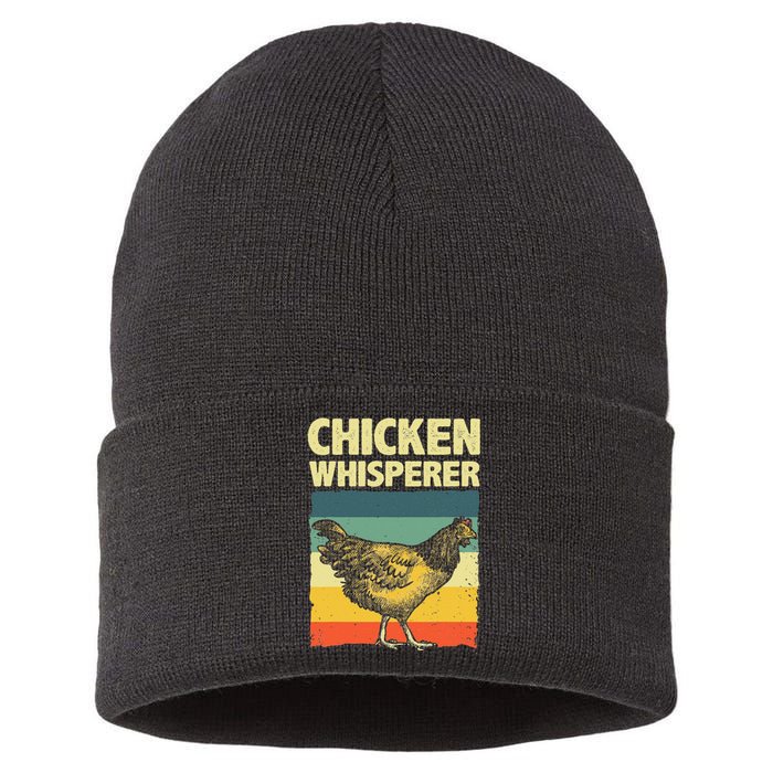 Cute Chicken Whisperer For Wo Chicken Farmer Lover Sustainable Knit Beanie